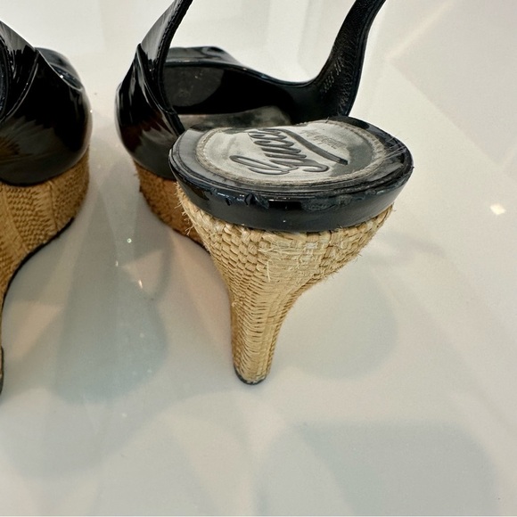 Gucci Black Patent Leather Platform Wedges - Picture 10 of 15